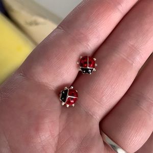 Lady bug earrings